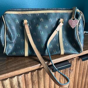 Vintage ~ Rare Dooney & Bourke Multicolor Monogram Crossbody Bag